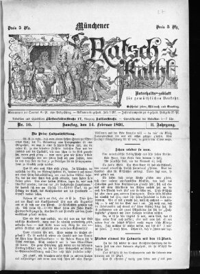 Münchener Ratsch-Kathl Samstag 14. Februar 1891