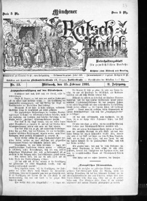 Münchener Ratsch-Kathl Mittwoch 25. Februar 1891