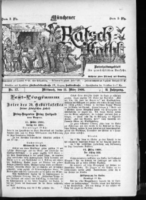 Münchener Ratsch-Kathl Mittwoch 11. März 1891