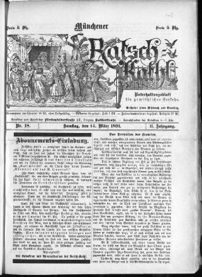 Münchener Ratsch-Kathl Samstag 14. März 1891