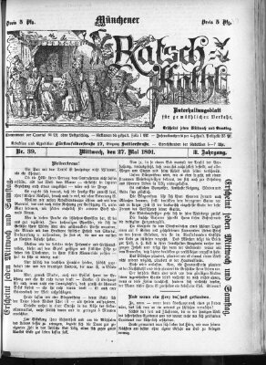 Münchener Ratsch-Kathl Mittwoch 27. Mai 1891