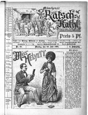 Münchener Ratsch-Kathl Montag 20. Juli 1891