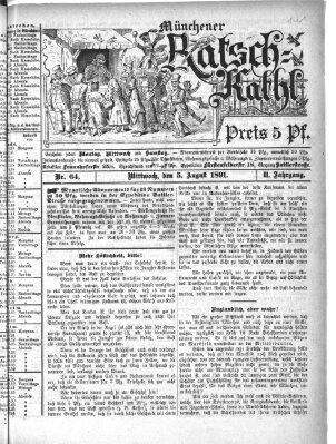 Münchener Ratsch-Kathl Mittwoch 5. August 1891