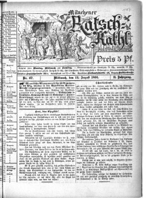 Münchener Ratsch-Kathl Mittwoch 12. August 1891