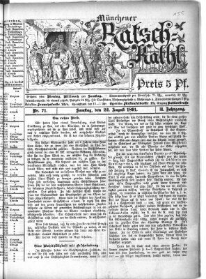 Münchener Ratsch-Kathl Samstag 22. August 1891