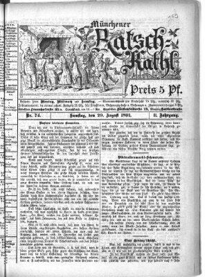 Münchener Ratsch-Kathl Samstag 29. August 1891