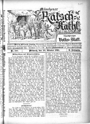 Münchener Ratsch-Kathl Mittwoch 28. Oktober 1891