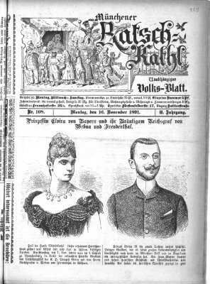 Münchener Ratsch-Kathl Montag 16. November 1891