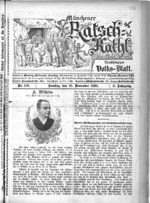 Münchener Ratsch-Kathl Samstag 21. November 1891