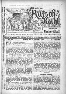 Münchener Ratsch-Kathl Montag 7. Dezember 1891