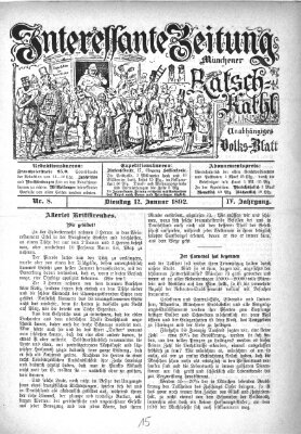 Münchener Ratsch-Kathl Dienstag 12. Januar 1892