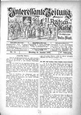 Münchener Ratsch-Kathl Dienstag 19. Januar 1892