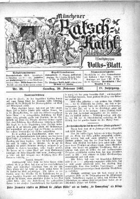 Münchener Ratsch-Kathl Samstag 20. Februar 1892