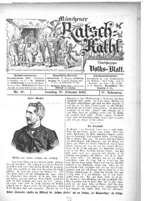 Münchener Ratsch-Kathl Samstag 27. Februar 1892