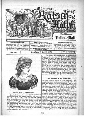 Münchener Ratsch-Kathl Samstag 9. April 1892