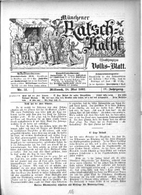 Münchener Ratsch-Kathl Mittwoch 18. Mai 1892