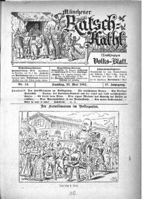 Münchener Ratsch-Kathl Samstag 28. Mai 1892