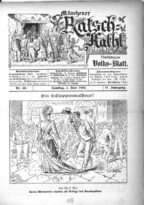 Münchener Ratsch-Kathl Samstag 4. Juni 1892