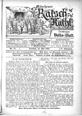 Münchener Ratsch-Kathl Samstag 23. Juli 1892