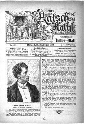 Münchener Ratsch-Kathl Mittwoch 28. September 1892