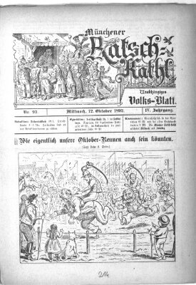 Münchener Ratsch-Kathl Mittwoch 12. Oktober 1892