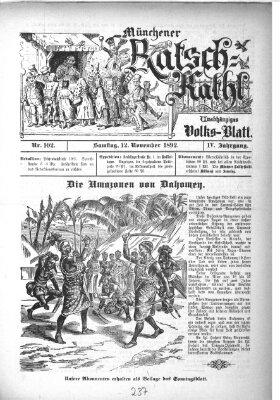 Münchener Ratsch-Kathl Samstag 12. November 1892