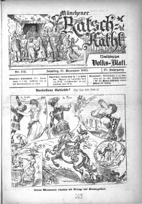 Münchener Ratsch-Kathl Samstag 17. Dezember 1892