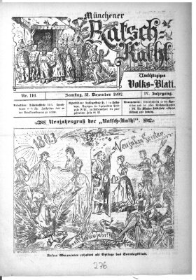 Münchener Ratsch-Kathl Samstag 31. Dezember 1892