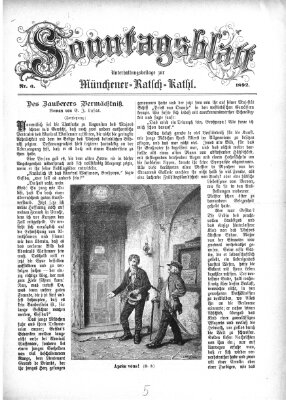 Münchener Ratsch-Kathl. Sonntagsblatt : Unterhaltungsbeilage zur Münchener Ratsch-Kathl (Münchener Ratsch-Kathl) Sonntag 7. Februar 1892