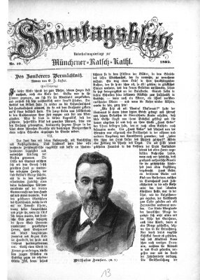 Münchener Ratsch-Kathl. Sonntagsblatt : Unterhaltungsbeilage zur Münchener Ratsch-Kathl (Münchener Ratsch-Kathl) Sonntag 6. März 1892