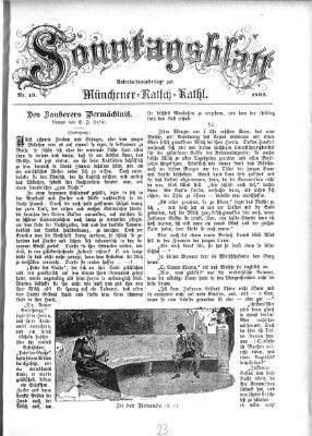 Münchener Ratsch-Kathl. Sonntagsblatt : Unterhaltungsbeilage zur Münchener Ratsch-Kathl (Münchener Ratsch-Kathl) Sonntag 10. April 1892