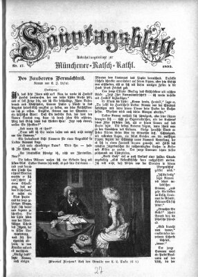 Münchener Ratsch-Kathl. Sonntagsblatt : Unterhaltungsbeilage zur Münchener Ratsch-Kathl (Münchener Ratsch-Kathl) Sonntag 24. April 1892