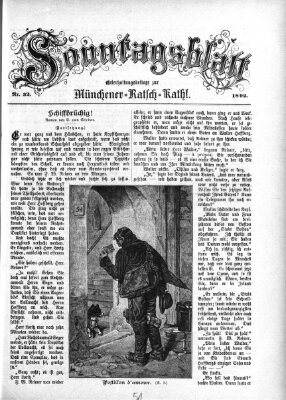 Münchener Ratsch-Kathl. Sonntagsblatt : Unterhaltungsbeilage zur Münchener Ratsch-Kathl (Münchener Ratsch-Kathl) Sonntag 7. August 1892