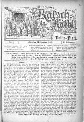 Münchener Ratsch-Kathl Samstag 14. Januar 1893