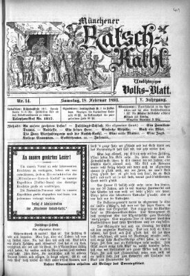 Münchener Ratsch-Kathl Samstag 18. Februar 1893