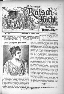 Münchener Ratsch-Kathl Mittwoch 5. April 1893