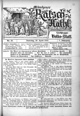 Münchener Ratsch-Kathl Samstag 29. April 1893