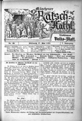 Münchener Ratsch-Kathl Mittwoch 17. Mai 1893