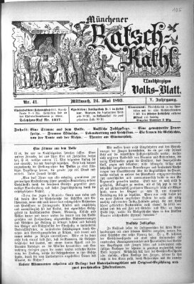 Münchener Ratsch-Kathl Mittwoch 24. Mai 1893