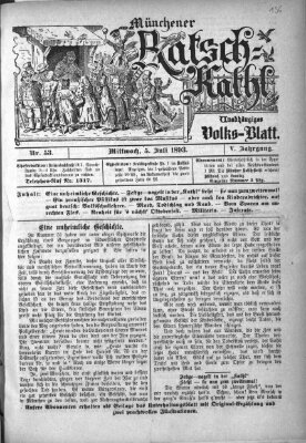 Münchener Ratsch-Kathl Mittwoch 5. Juli 1893