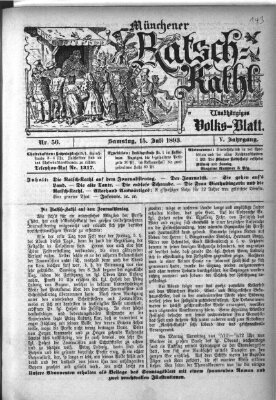 Münchener Ratsch-Kathl Samstag 15. Juli 1893