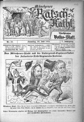 Münchener Ratsch-Kathl Samstag 22. Juli 1893