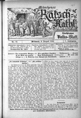 Münchener Ratsch-Kathl Mittwoch 2. August 1893