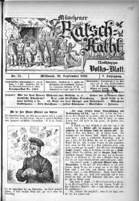 Münchener Ratsch-Kathl Mittwoch 20. September 1893