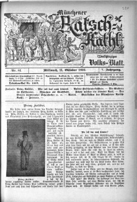 Münchener Ratsch-Kathl Mittwoch 11. Oktober 1893