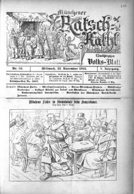 Münchener Ratsch-Kathl Mittwoch 22. November 1893