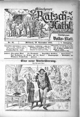 Münchener Ratsch-Kathl Mittwoch 29. November 1893