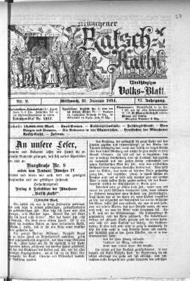 Münchener Ratsch-Kathl Mittwoch 31. Januar 1894