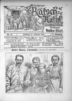 Münchener Ratsch-Kathl Samstag 17. Februar 1894