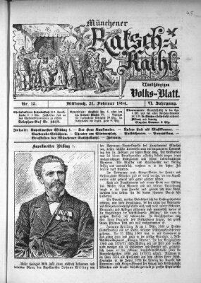 Münchener Ratsch-Kathl Mittwoch 21. Februar 1894